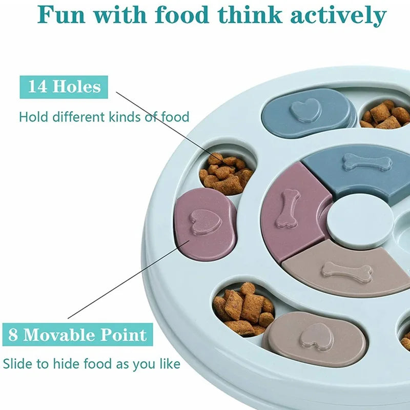 Dog Food Hiding Bowl Slow Feeder Educational Interactive Feeding Toy