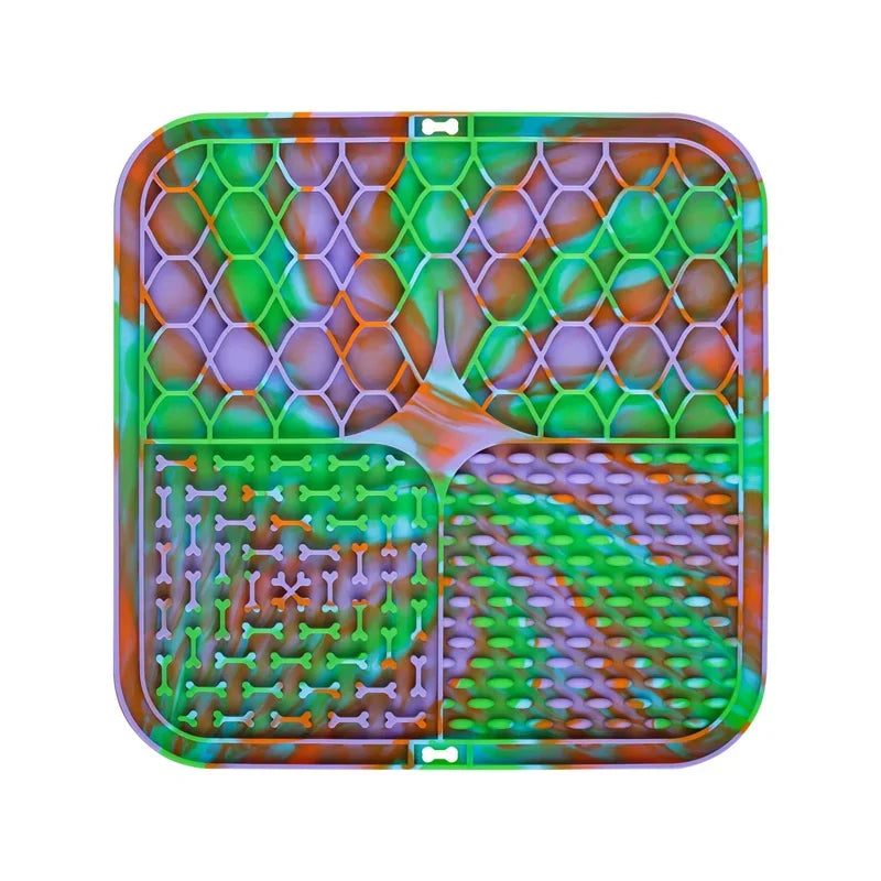 Hign-concerned Pet Lick Silicone Mat For Dogs Slow Food Plate Feeding