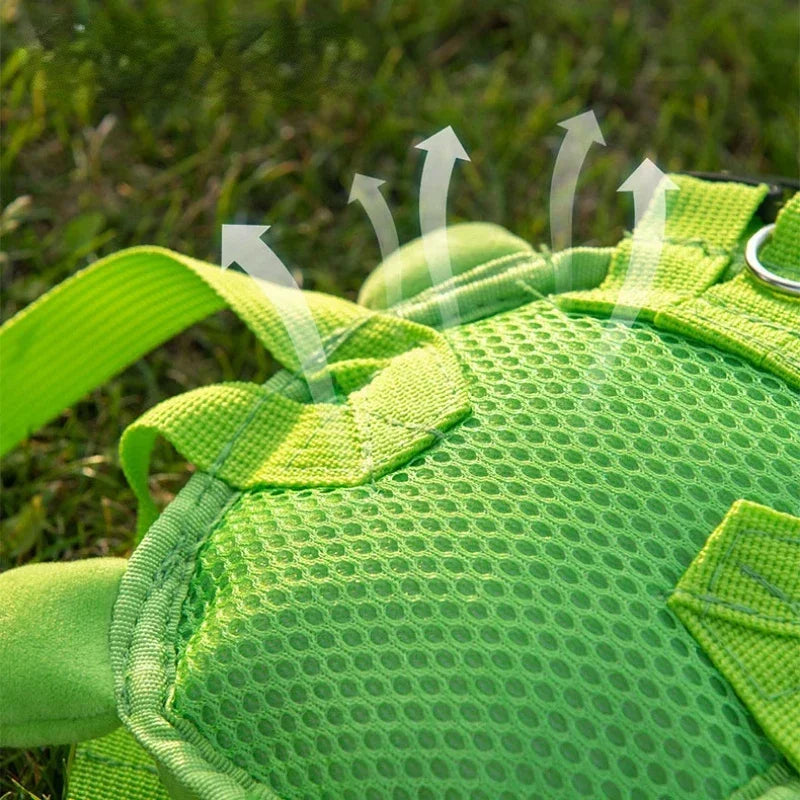 Turtle Shape Dog Backpack Snack Bag For Puppies Large Capacity