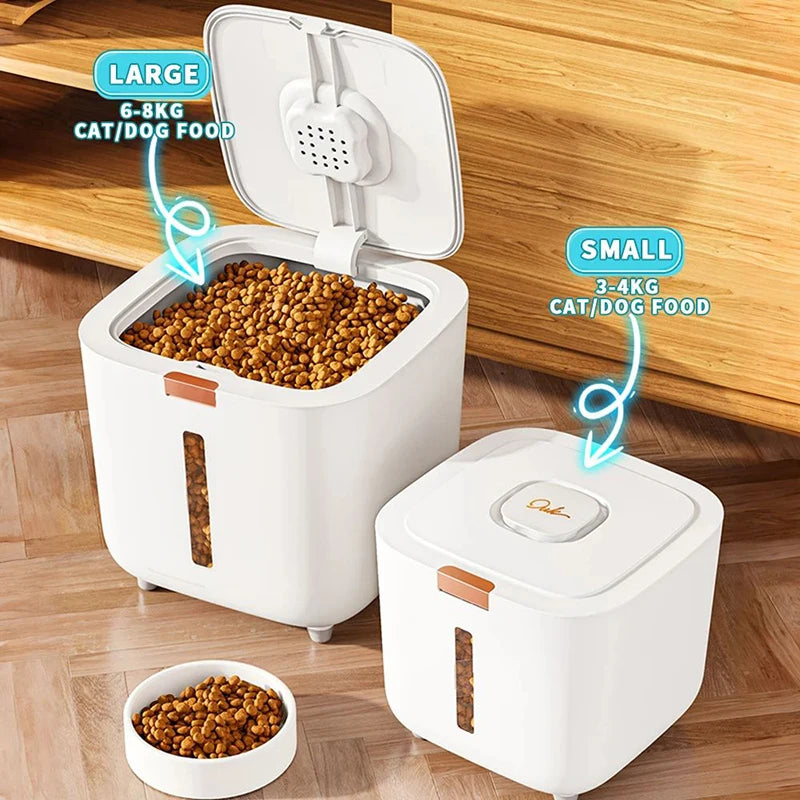 Pet Food Storage Barrel Sealed Moistureproof For Cat And Dog
