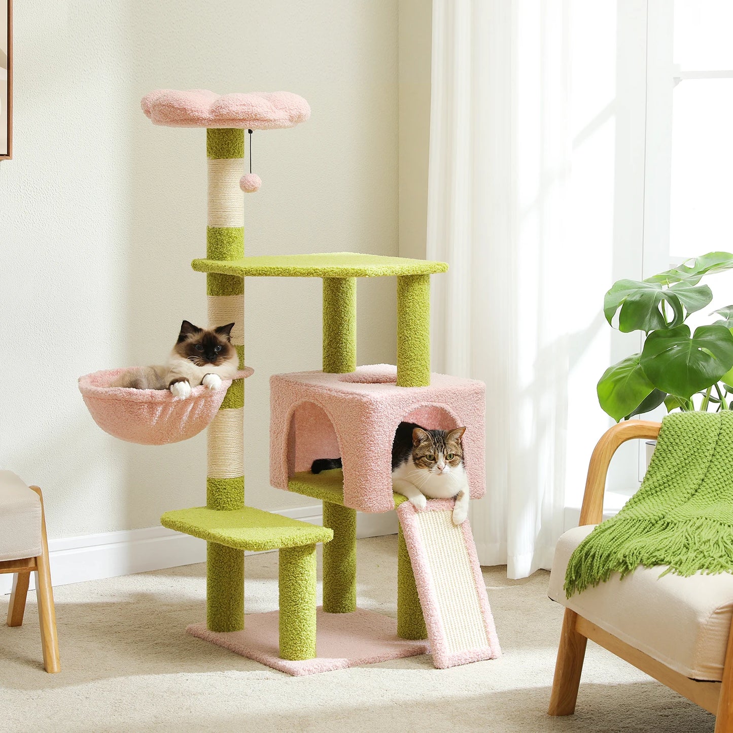 PAWZ Road Flower Cat Tree Multi Level Tower Sisal Posts