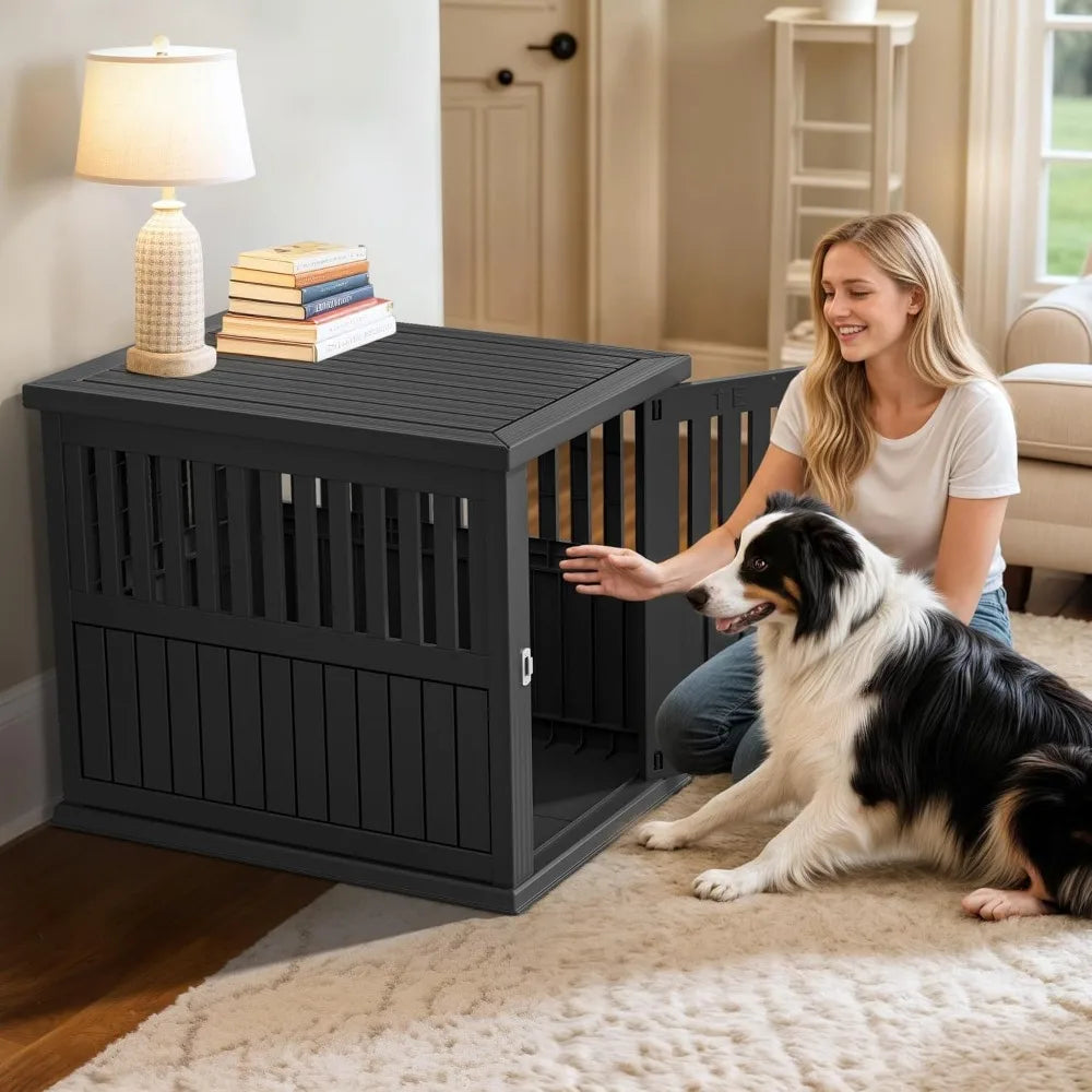 Dog Crate Furniture Style Nightstand Side Table Waterproof Indoor Kennel