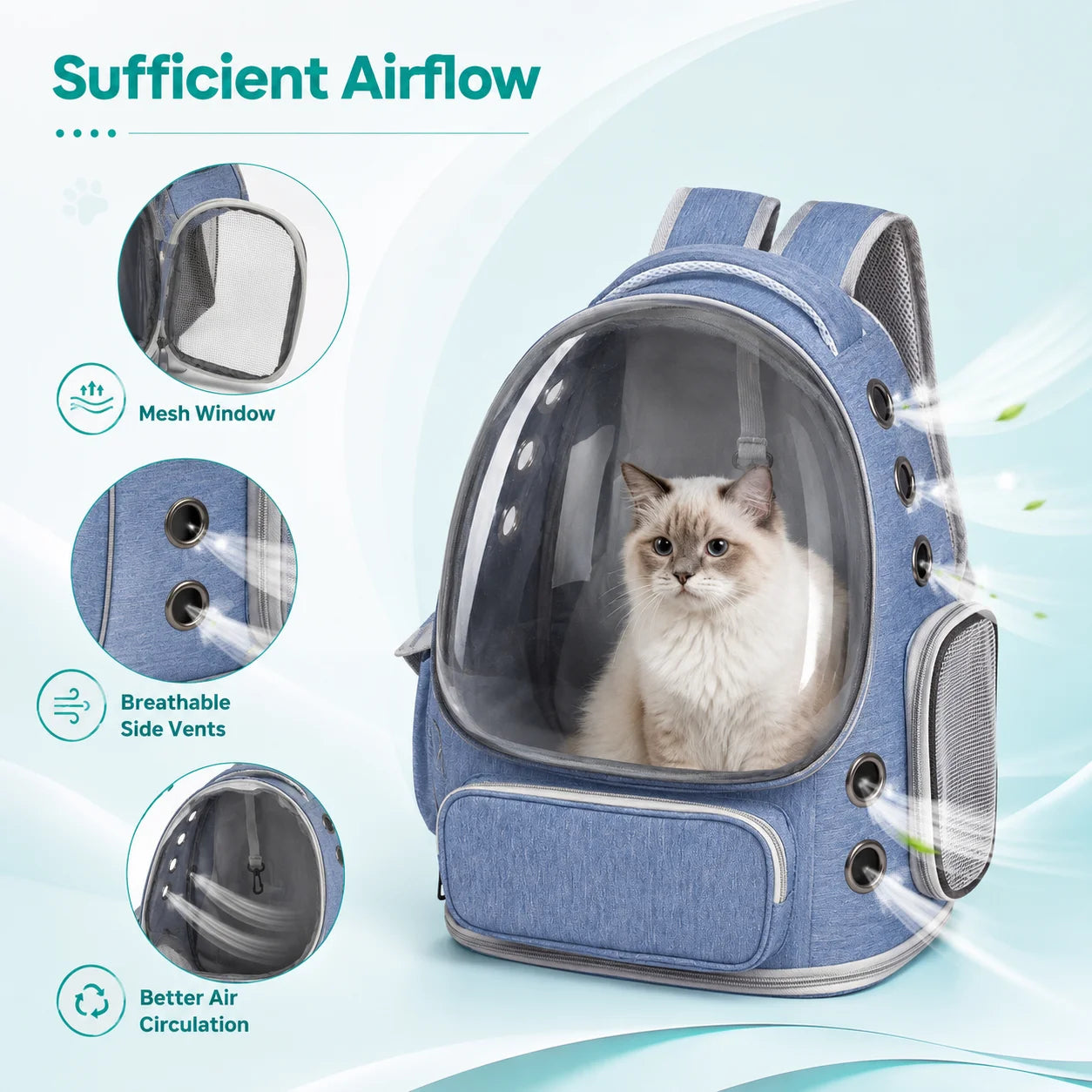 XMSJ Pet Backpack Carrier For Small Cats And Dogs Outdoors