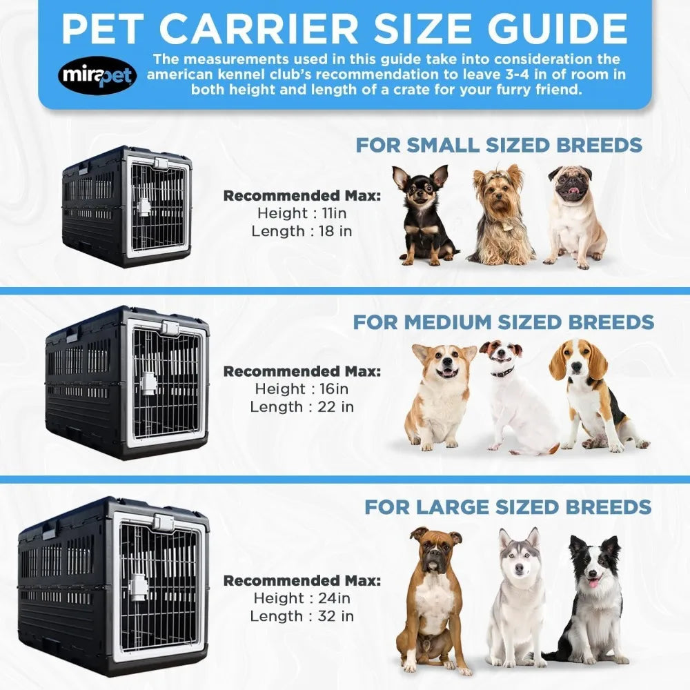 Portable Premium Collapsible Pet Carrier Crate For Cats And Dogs