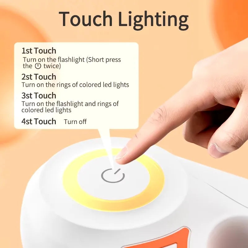 Automatic Retractable Dog Leash With LED Flashlight Nylon Durable