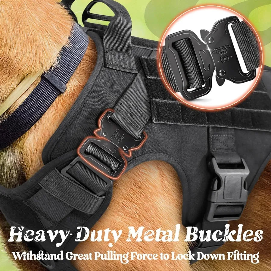 Hign Concerned Tactical Dog Harness No Pull Handle