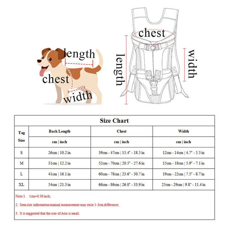 Pet Carrier Backpack For Dogs And Cats Thickened Sponge Comfort