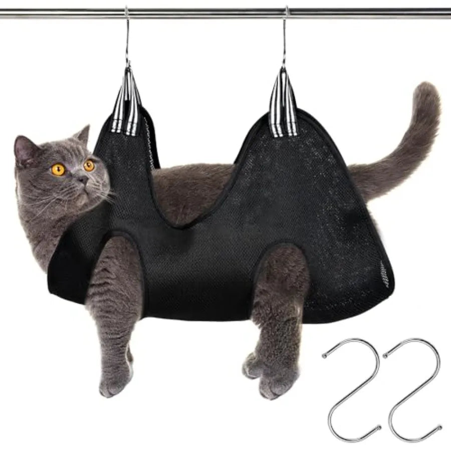 Hign-concerned Pet Grooming Hammock For Cats And Dogs Breathable Mesh