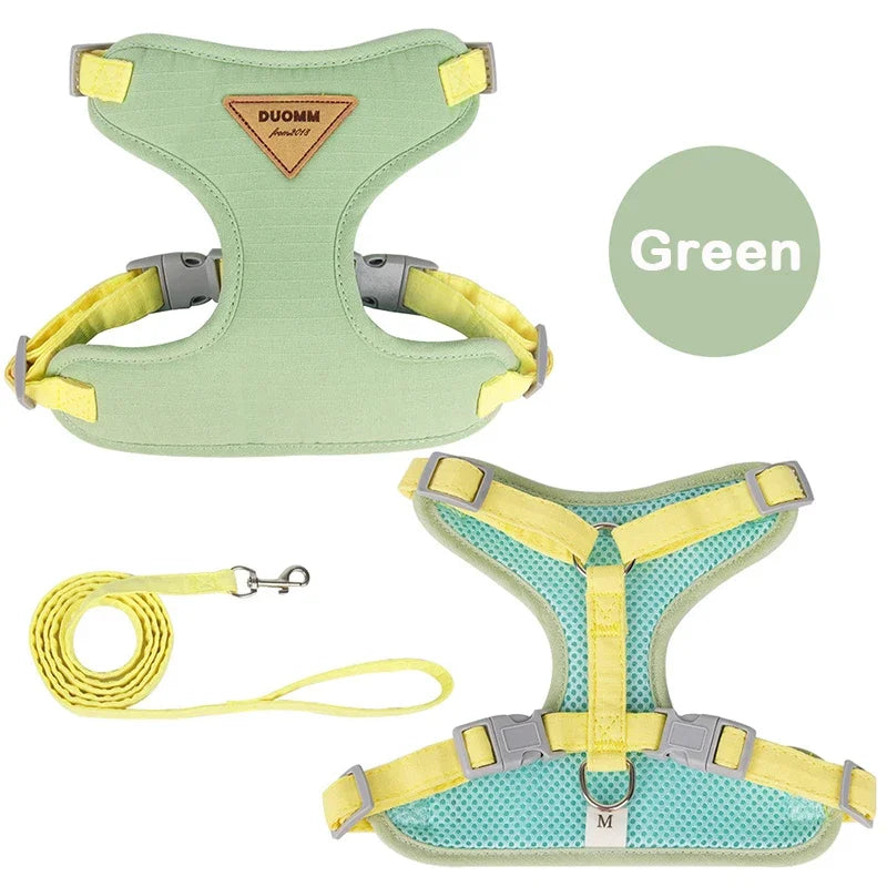 Puppy Harness And Leash Set Breathable For Small And Medium Dogs And Cats