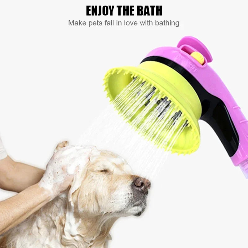 Hign-concerned Pet Massage Shower Head Bath Brush For Dogs Cats