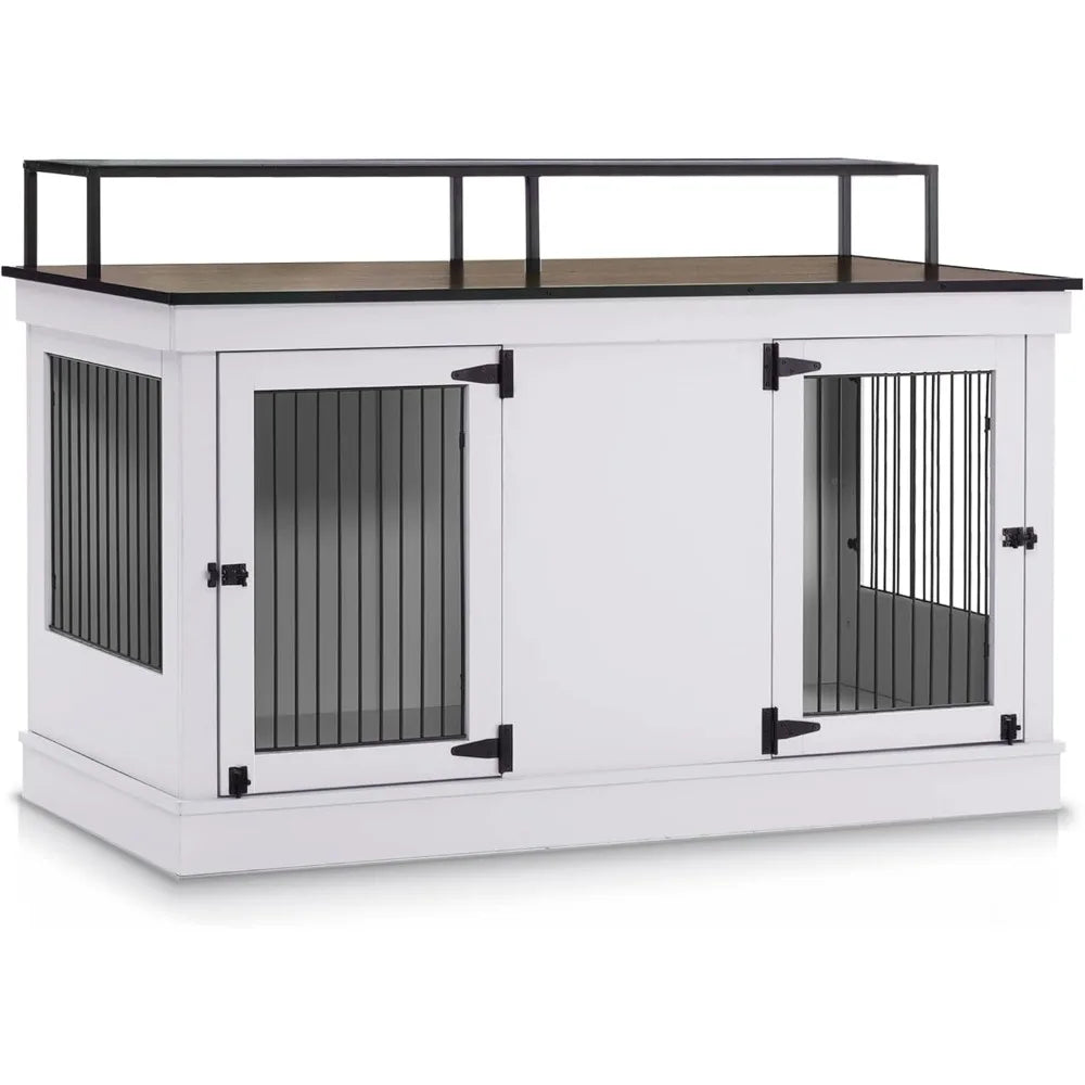 MKDK Furniture Style Dog Crate End Table With Double Doors