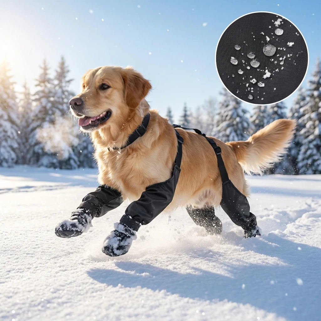 NONECN Dog Full Leg Waterproof Boots Non Slip Rain Shoes
