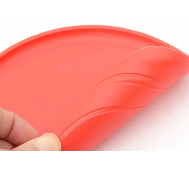 Otmagelu Silicone Flying Saucer Dog Cat Toy Interactive Chew Frisbee
