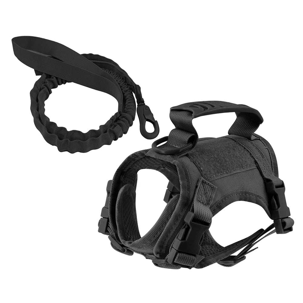 PETRAVELCN Tactical Puppy Harness Leash Set For Training And Walking