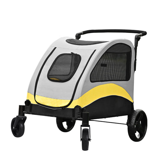 Portable Dog Stroller 4 Wheel Foldable Travel Carrier for Pets