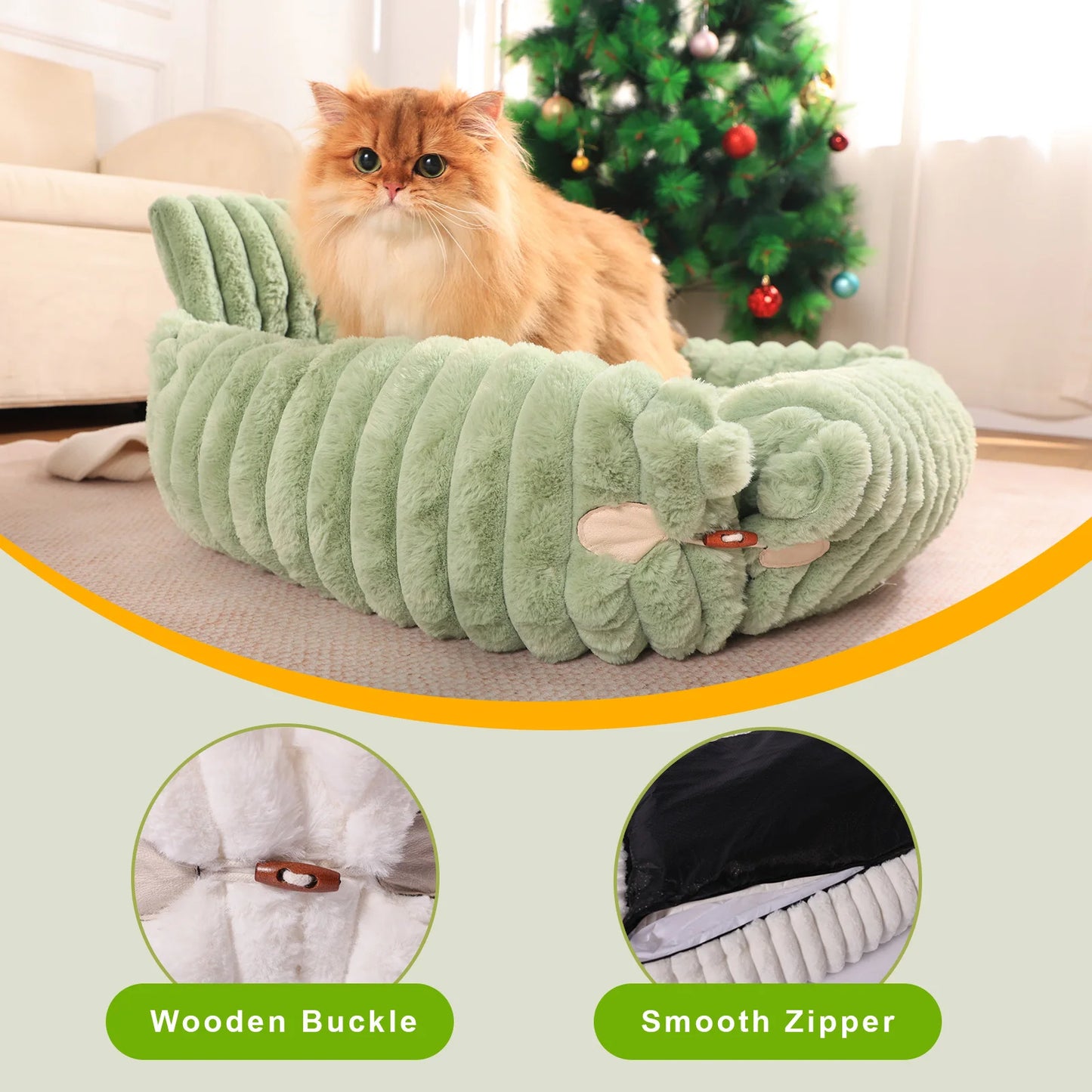 Cat Sofa Bed Furry Lounge Chair Detachable And Washable For Cats And Dogs