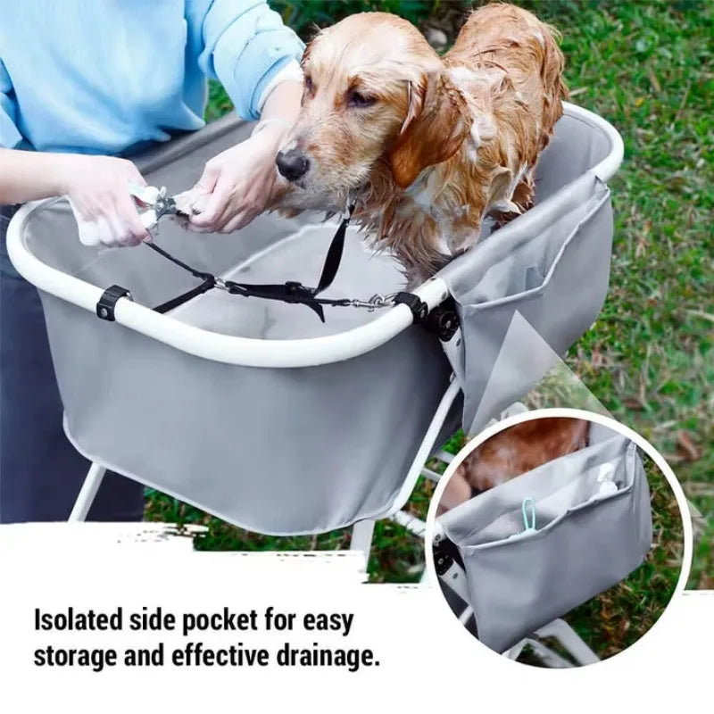 Dog Litter Elevated Foldable Dog Bath Tub For Larger Pets