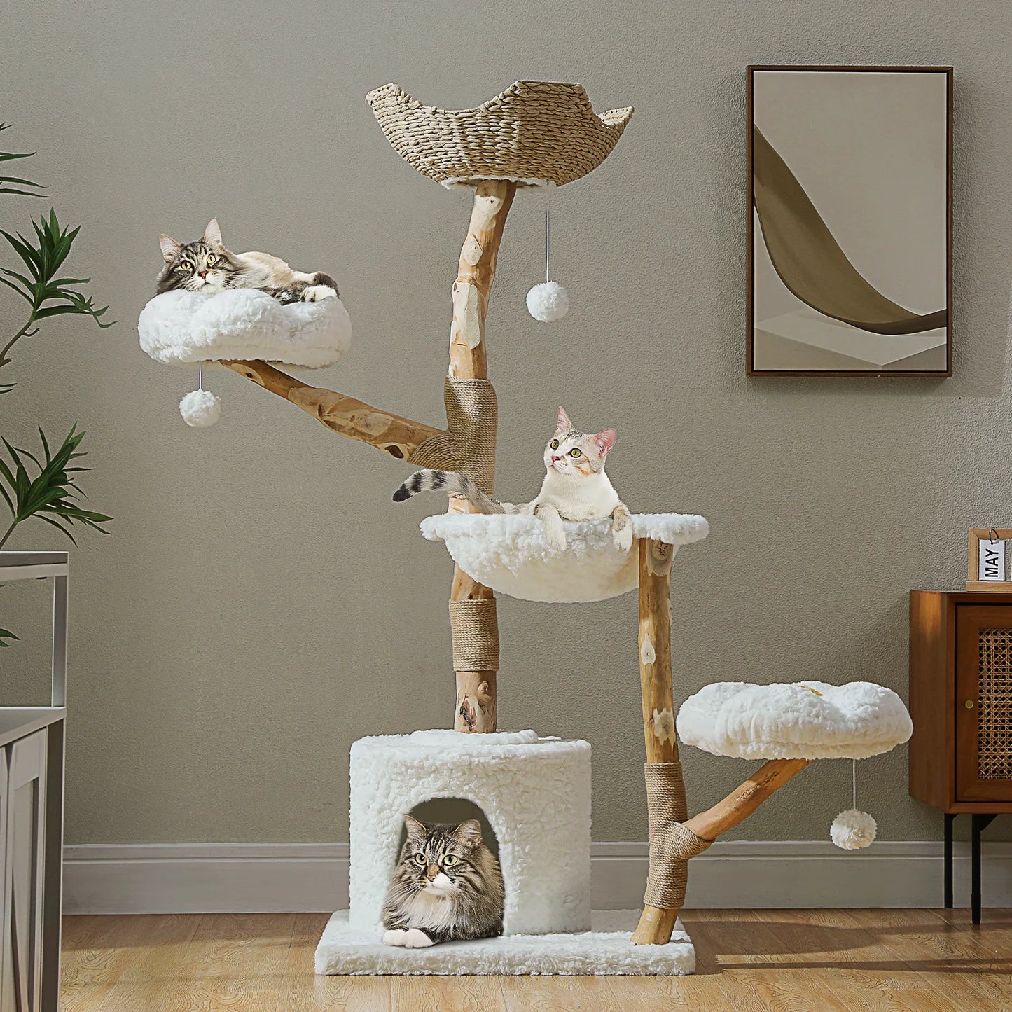 PAWZ Road Cat Tree Tower With Sisal Scratching Post