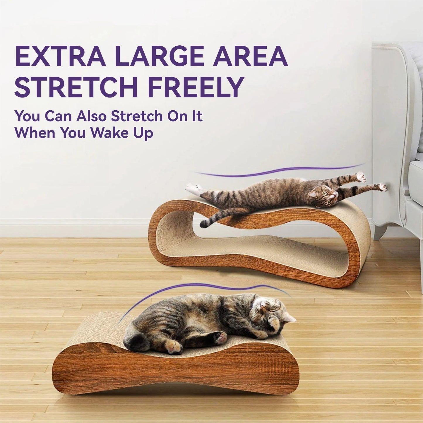 Cat Scratcher 2 In 1 Lounge Bed Reversible Wood Post