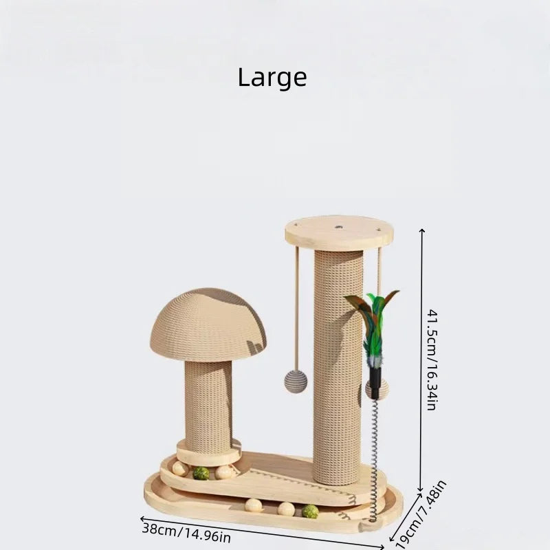 CZBNYXCN Interactive Cat Scratching Post Tower With Jute Ball Track