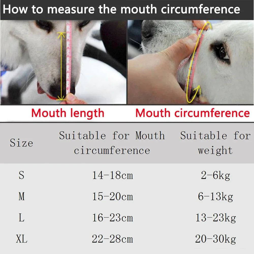 CN Anti Barking Dog Muzzle Adjustable Mesh Breathable