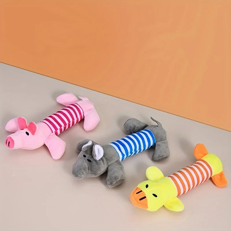 Breed Recommendation Pig Elephant Design Plush Squeaky Dog Toy