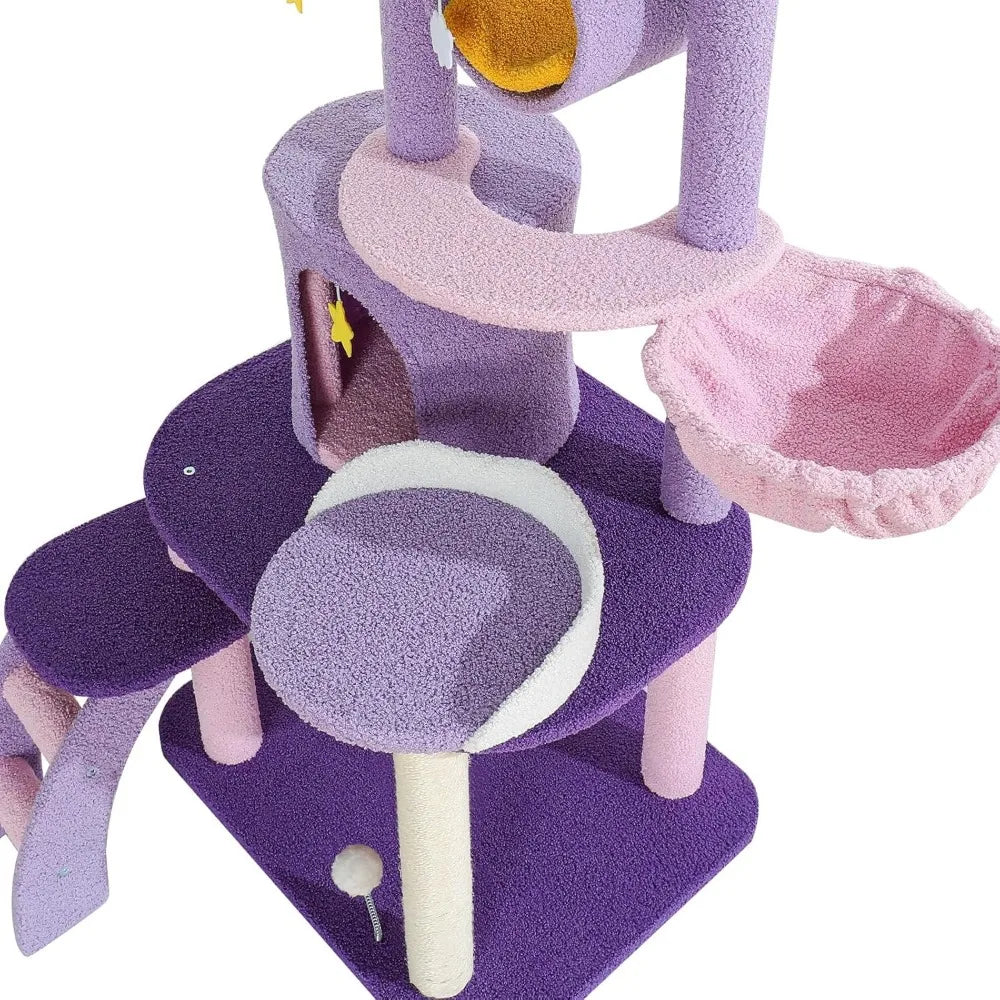 Cloud Themed Cat Tree for Indoor Cats Tall Cat Tower