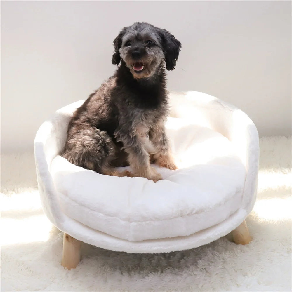 BORWARTCN Ultra Soft Elevated Dog Cat Sofa Bed Lounger