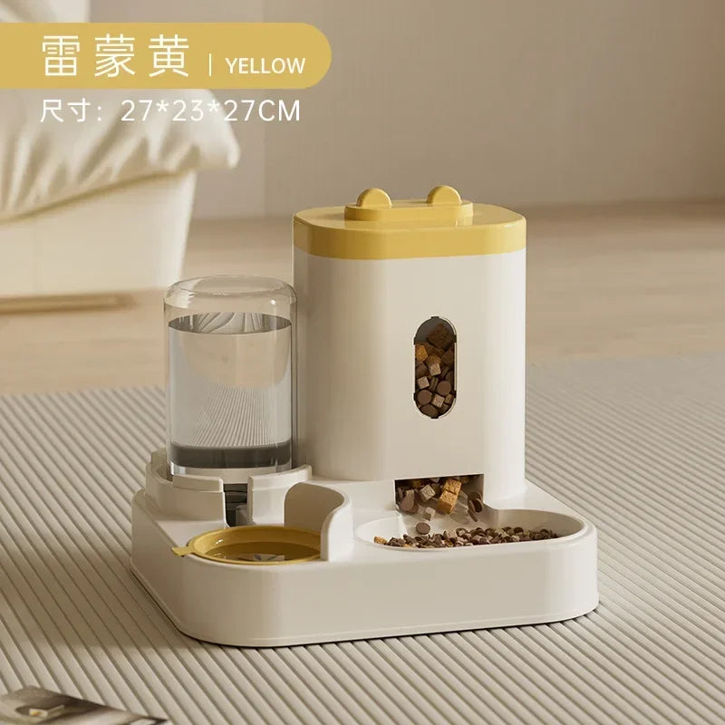 Automatic Cat And Dog Feeder With Water Fountain Large Capacity