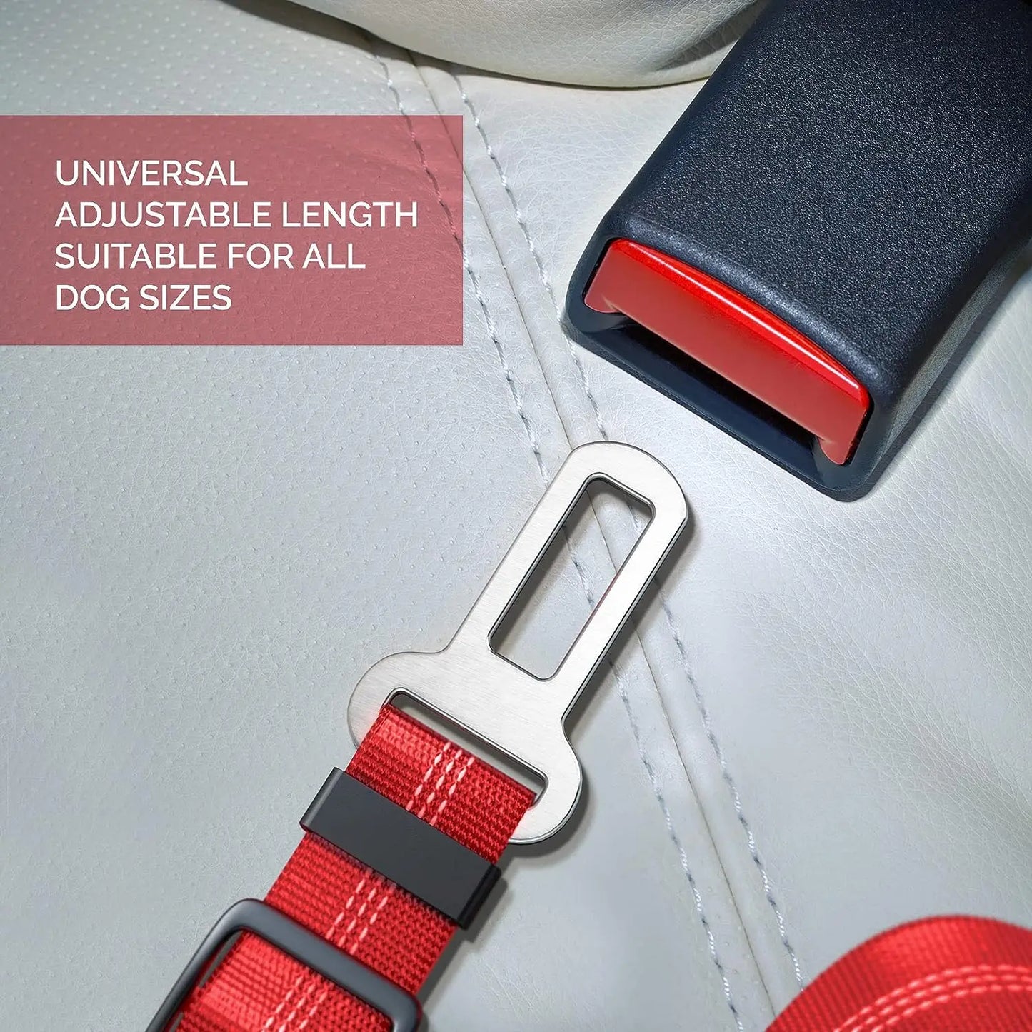 NONECN Universal Adjustable Cat Dog Car Seat Belt Nylon Reflective