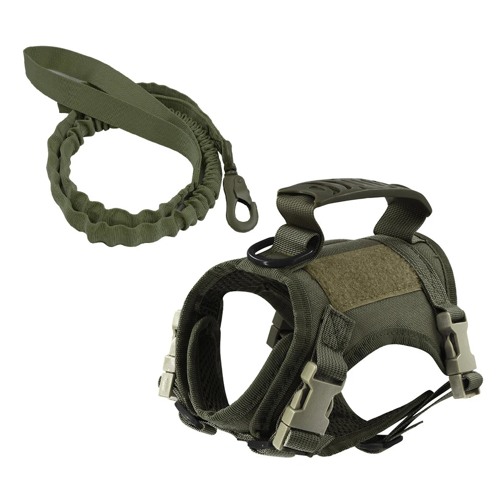 PETRAVELCN Tactical Puppy Harness Leash Set For Training And Walking