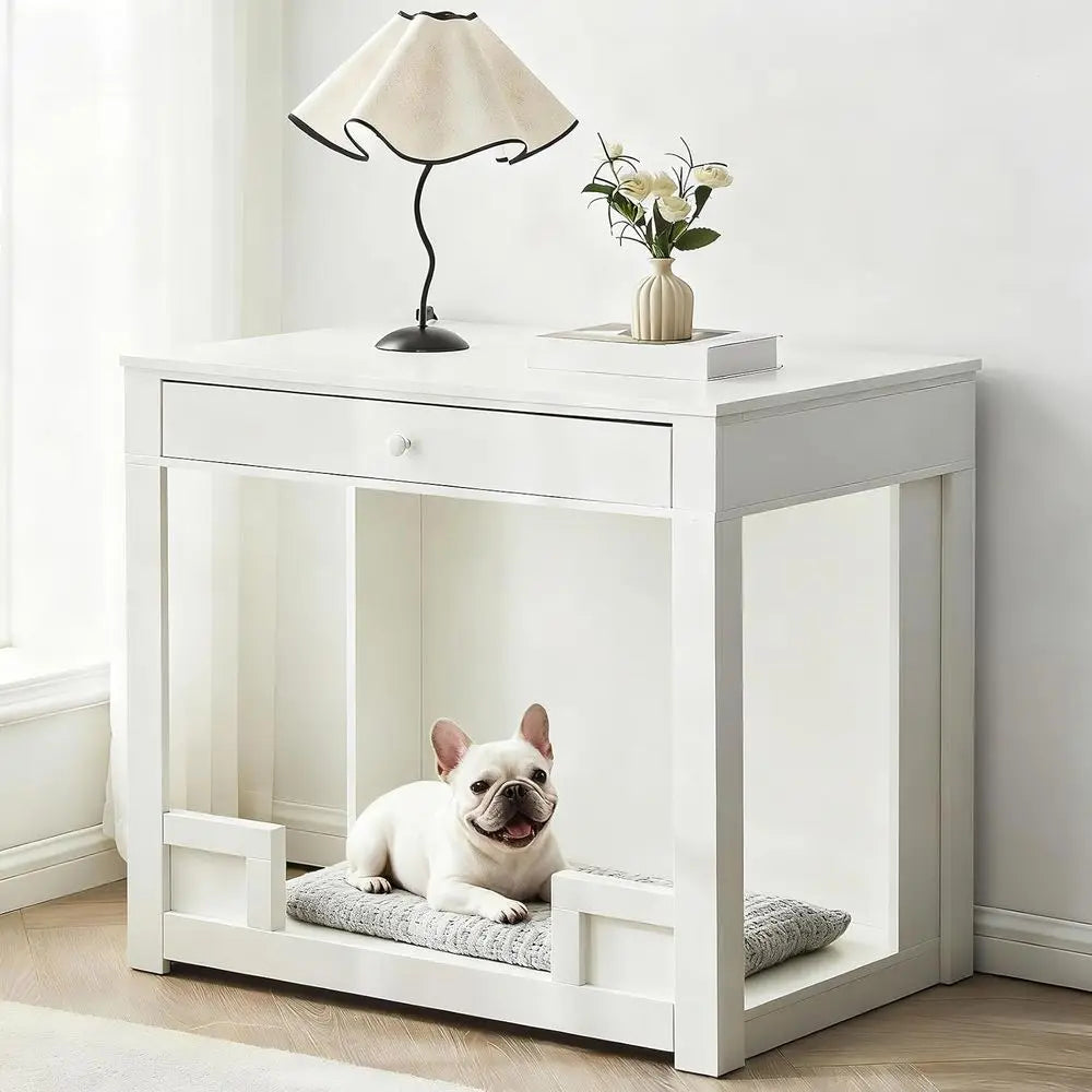 Multi Functional Dog Crate Furniture With Storage And TV Stand