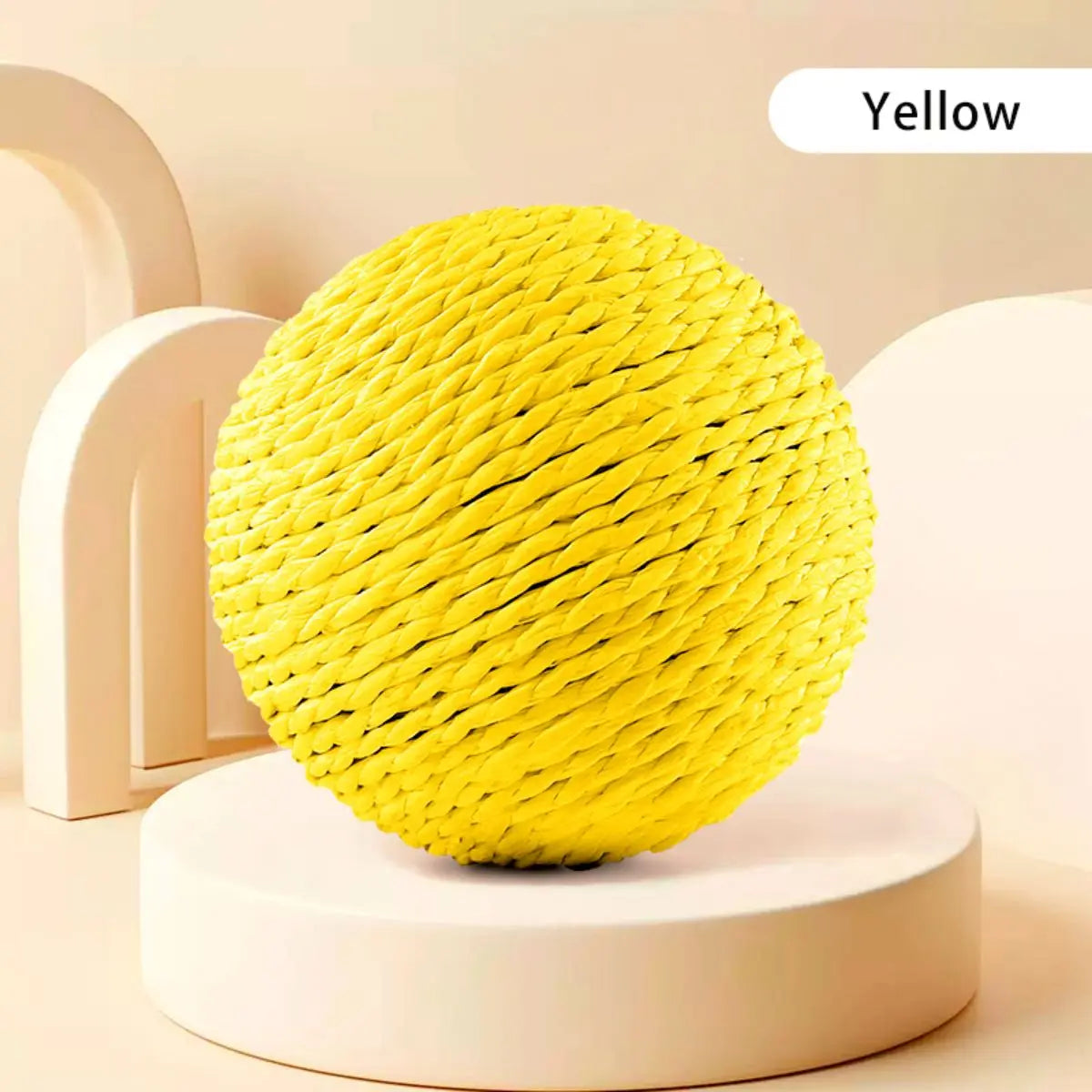 Interactive Sisal Cat Scratching Ball Toy For Kitten Teeth Cleaning