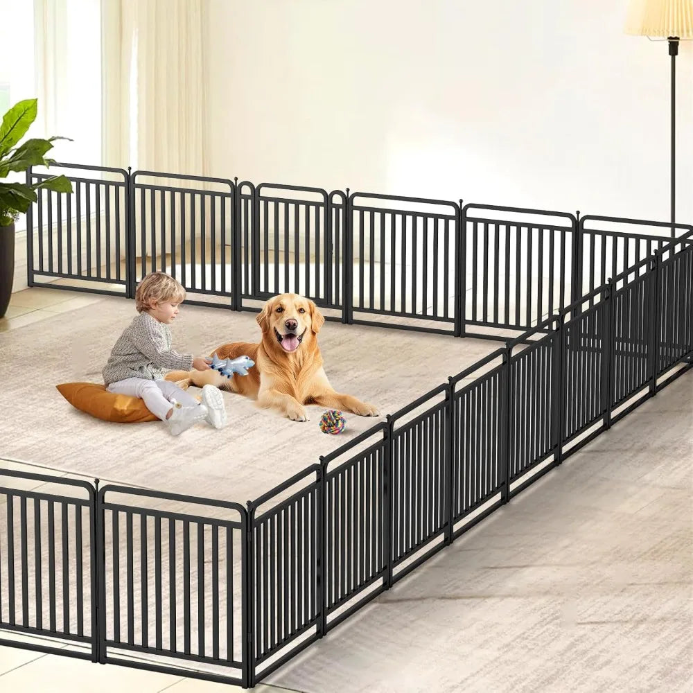 DAFIFY Thickened Dog Playpen Portable Outdoor Yard Fence
