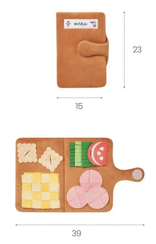 Hign-concerned Menu Shape Dog Hidden Food Smell Mat Puzzle Toy