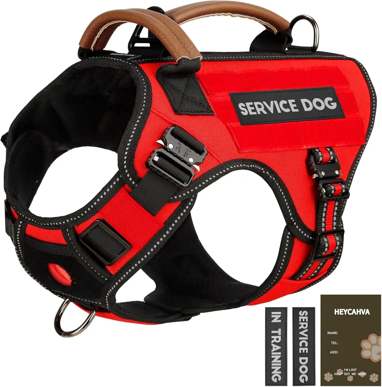 Tactical Dog Harness With Metal Buckles Reflective No Pull Vest For Dogs
