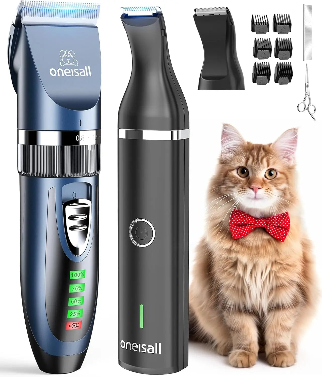 3in1 Cat Grooming Kit Clippers and Paw Trimmer Cordless