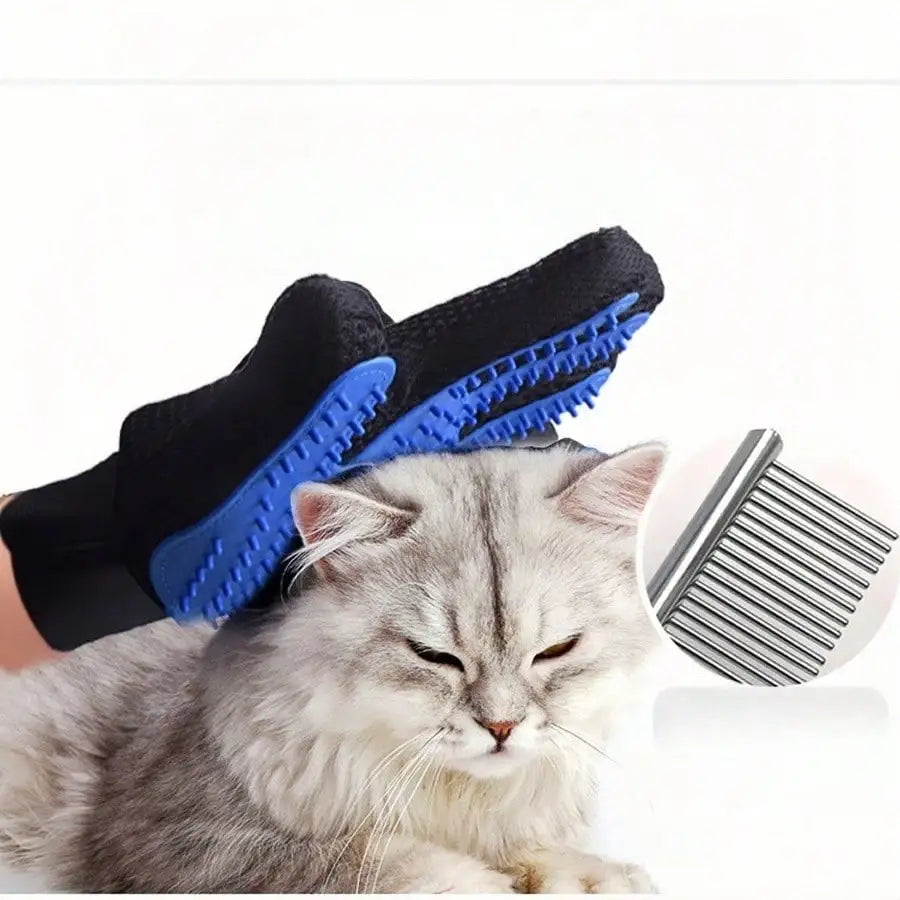 AEDGCN Pet Grooming Gloves for Cats and Dogs Deshedding Massage