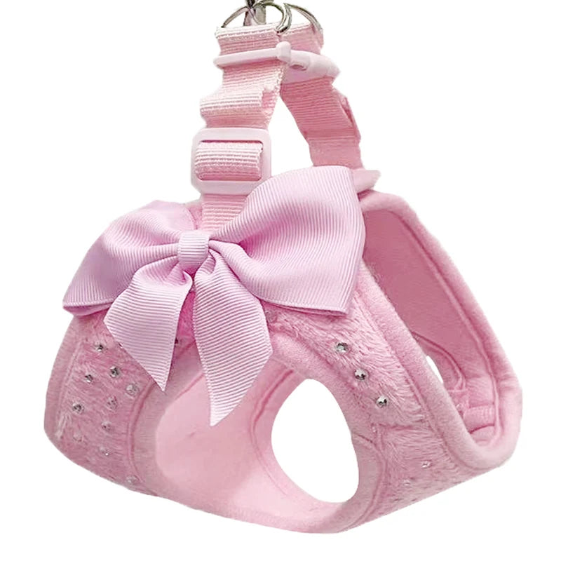 NONECN Diamond Decoration Soft Breathable Dog Chest Harness Vest
