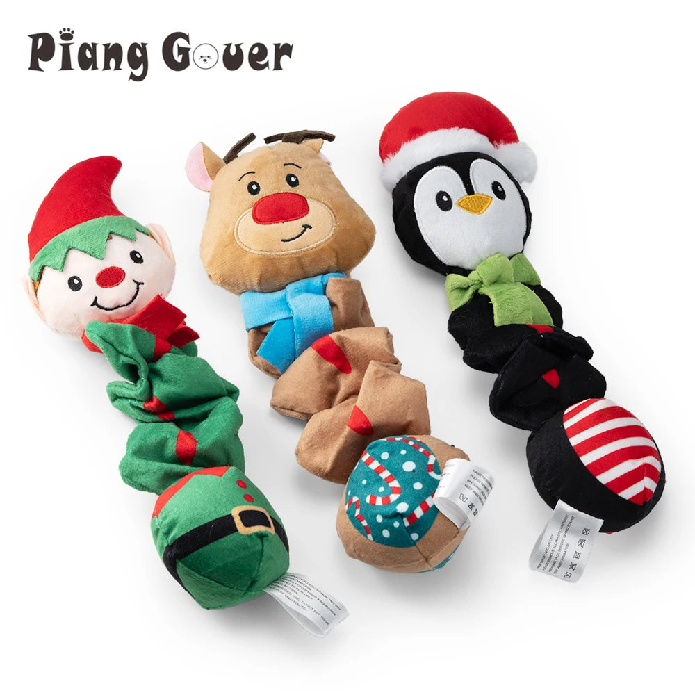 Piang Gouer Christmas Elf Penguin Squeaky Dog Toy