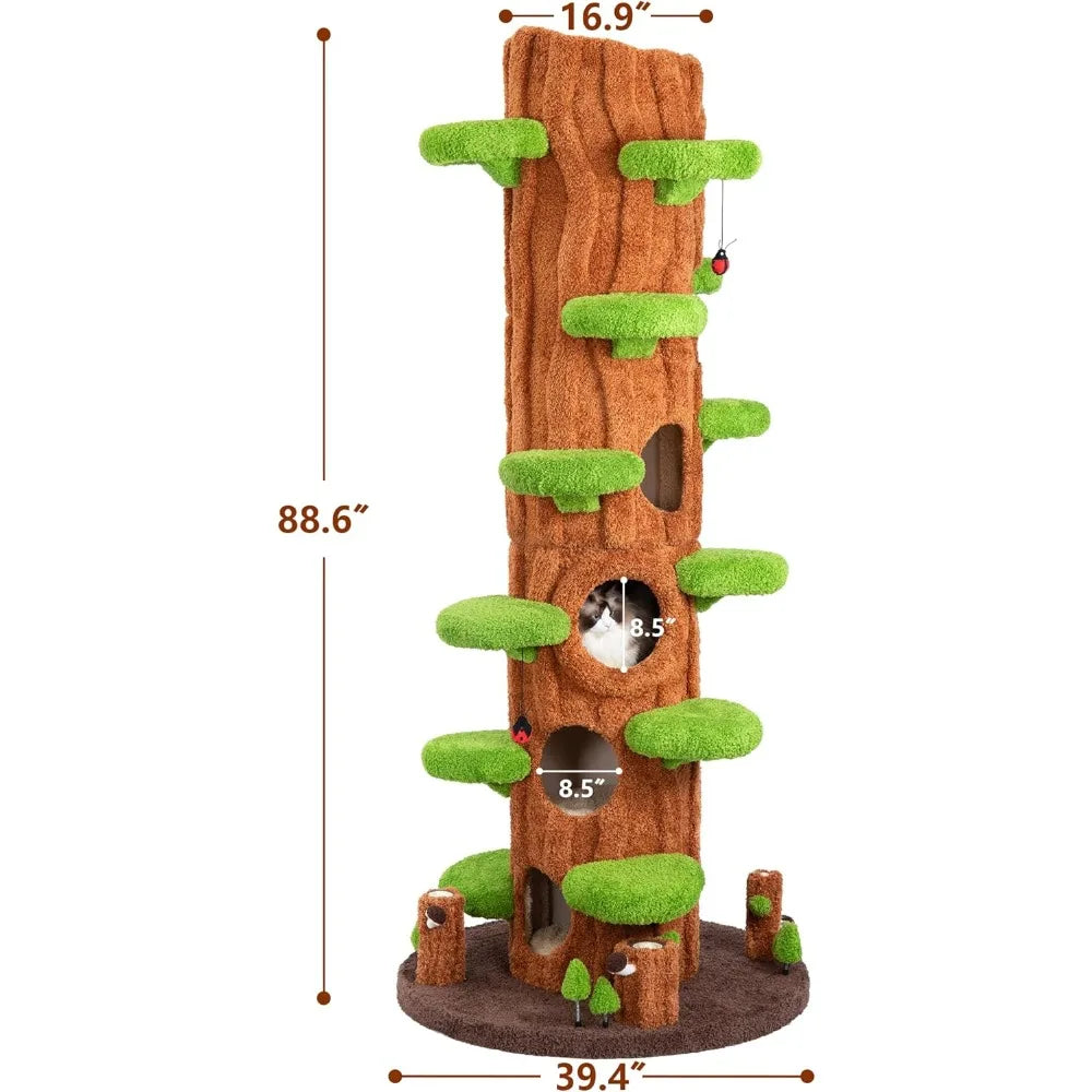 Luxury Cat Tree Tower With Sisal Scratch Pad And Platforms
