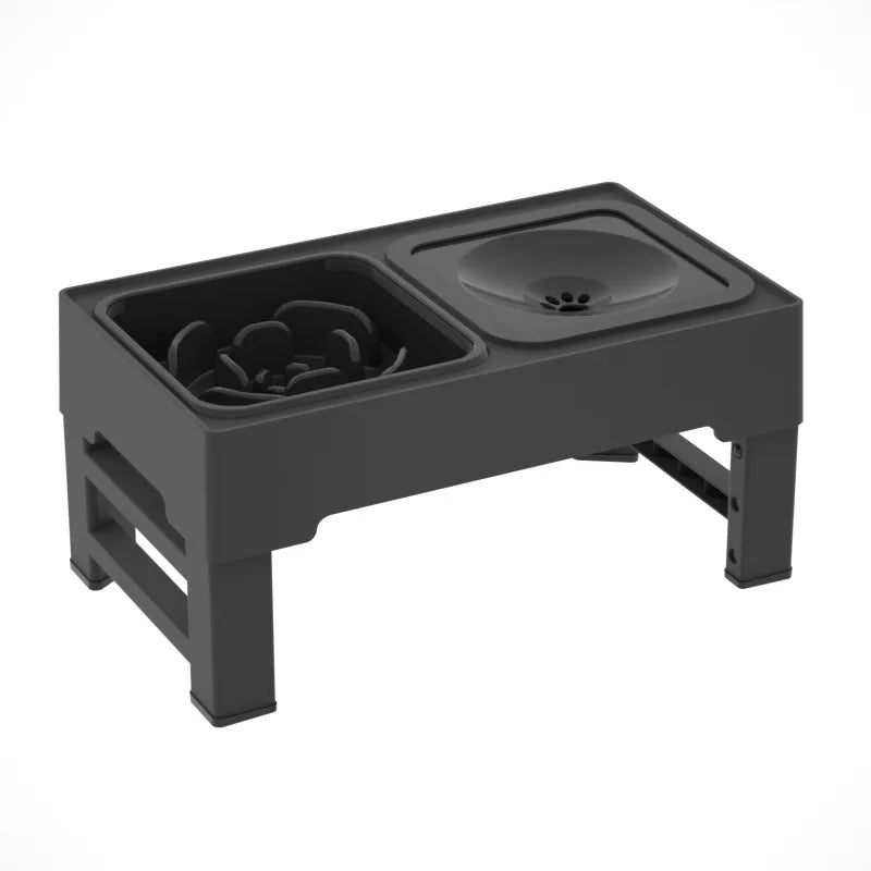 TWISTER.CK Elevated Dog Food Slow Feeder With Adjustable Stand