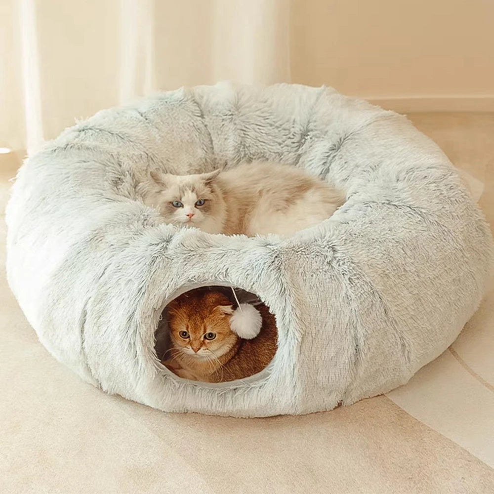 Guangdong Cat Tunnel Bed With Plush Mat Tube Playground