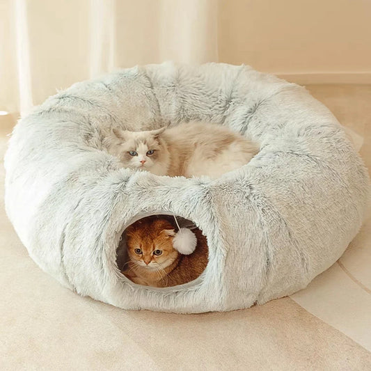 Guangdong Cat Tunnel Bed With Plush Mat Tube Playground
