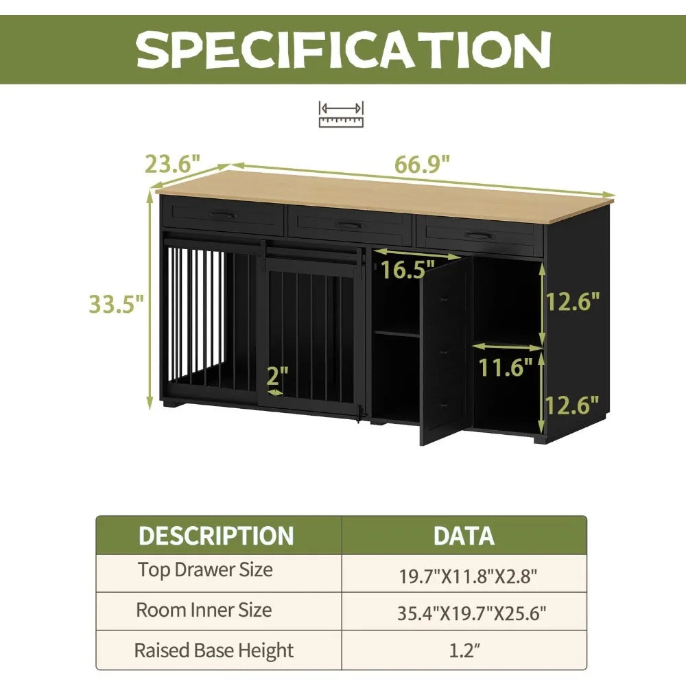 Dog Crate Furniture With Storage Heavy Duty Kennel Table