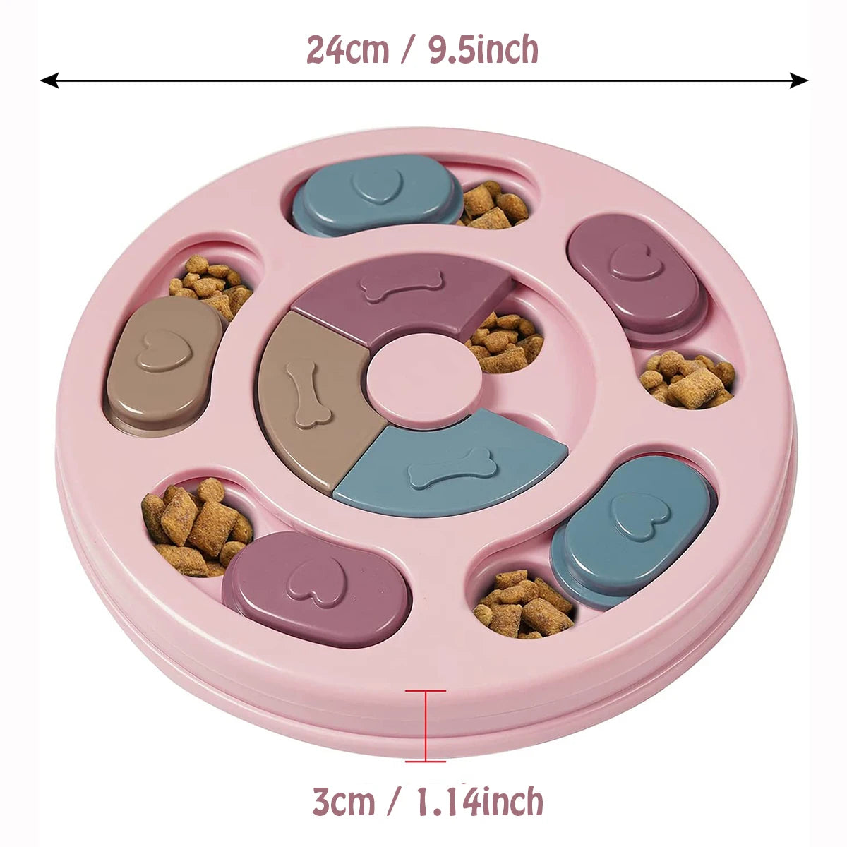 Dog Food Hiding Bowl Slow Feeder Educational Interactive Feeding Toy