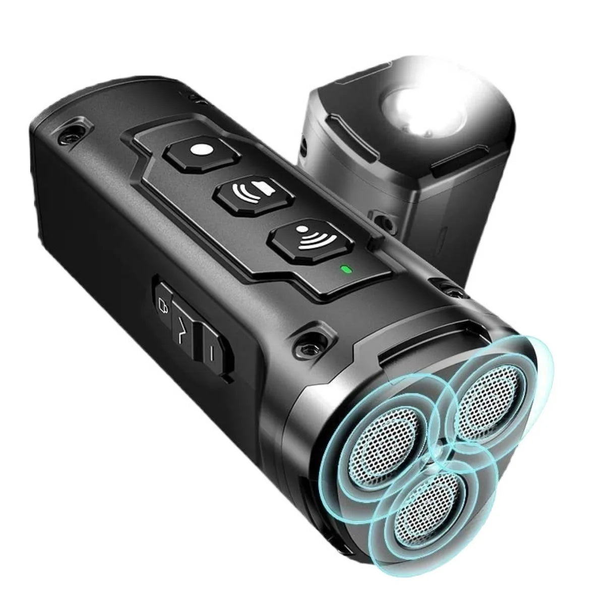 Rechargeable Ultrasonic Dog Bark Deterrent with LED Flashlight