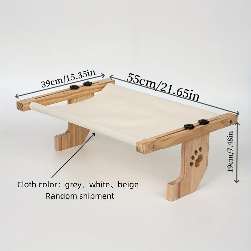 CZBNYXCN Cat Window Hammock For Indoor Cats With Wooden And Metal Frame