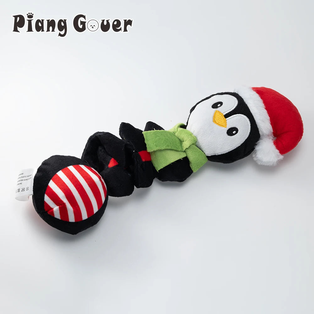 Piang Gouer Christmas Elf Penguin Squeaky Dog Toy