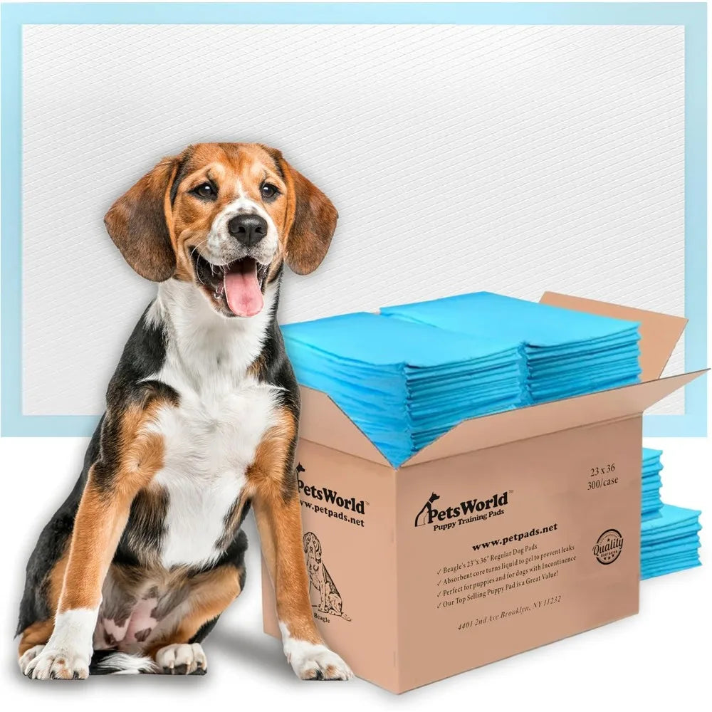 PETSWORLD Puppy Pads 300 Count Tear Resistant Economy Value